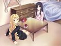 Hanako hanging out with Lilly in her bedroom