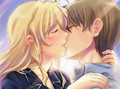 Lilly kissing Hisao