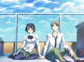 Hisao on the roof with Shizune