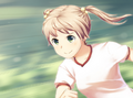 Emi running while leaving Hisao astonished