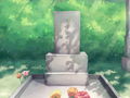 Emi's fathers gravestone