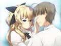 Lilly touching Hisao's face